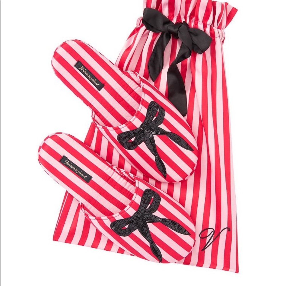 Signature Satin & Bow Slippers
